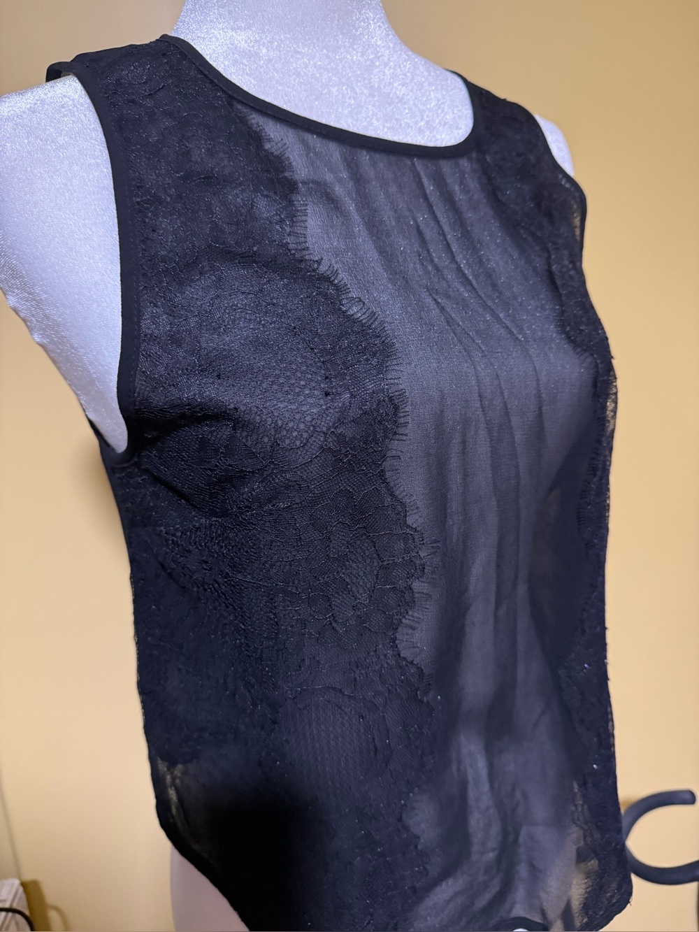 Kimchi Blue sheer black sleeveless blouse